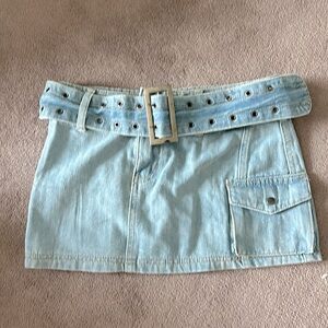 Princess Poly Mini Denim Skirt